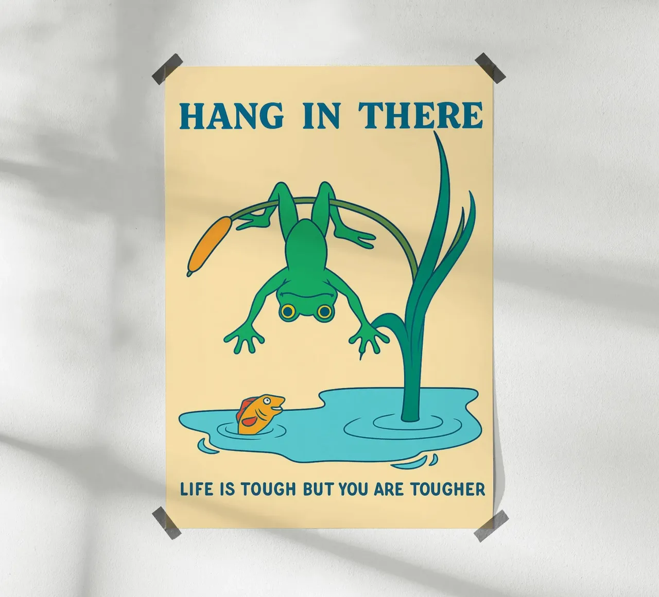 Funny Frog Hang In there Hahnemühle von oneone