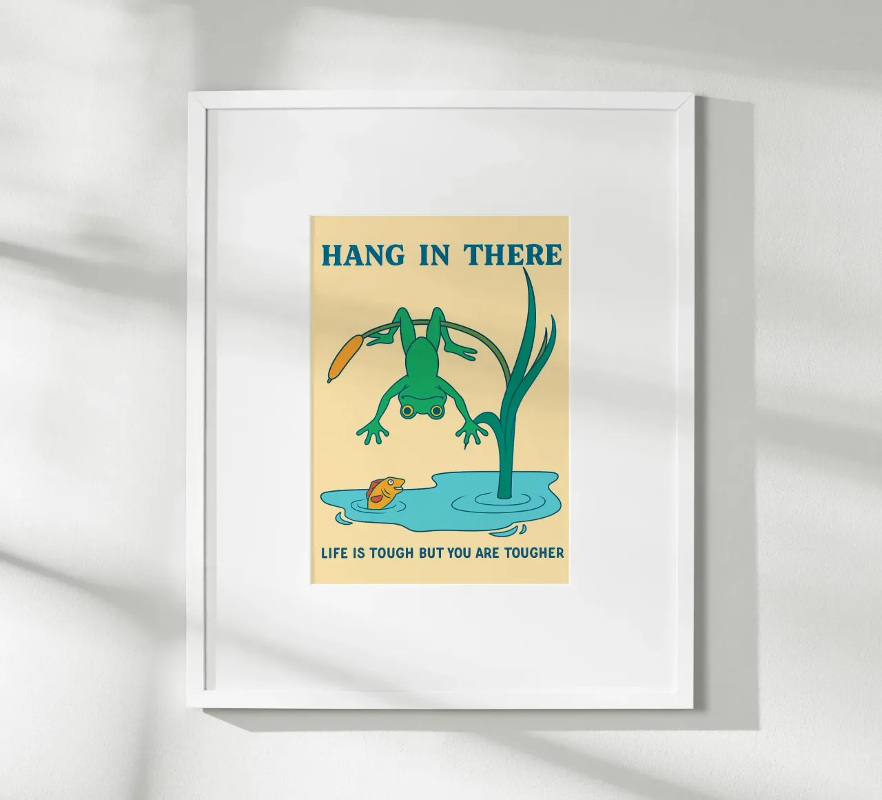 Funny Frog Hang In there Hahnemühle von oneone