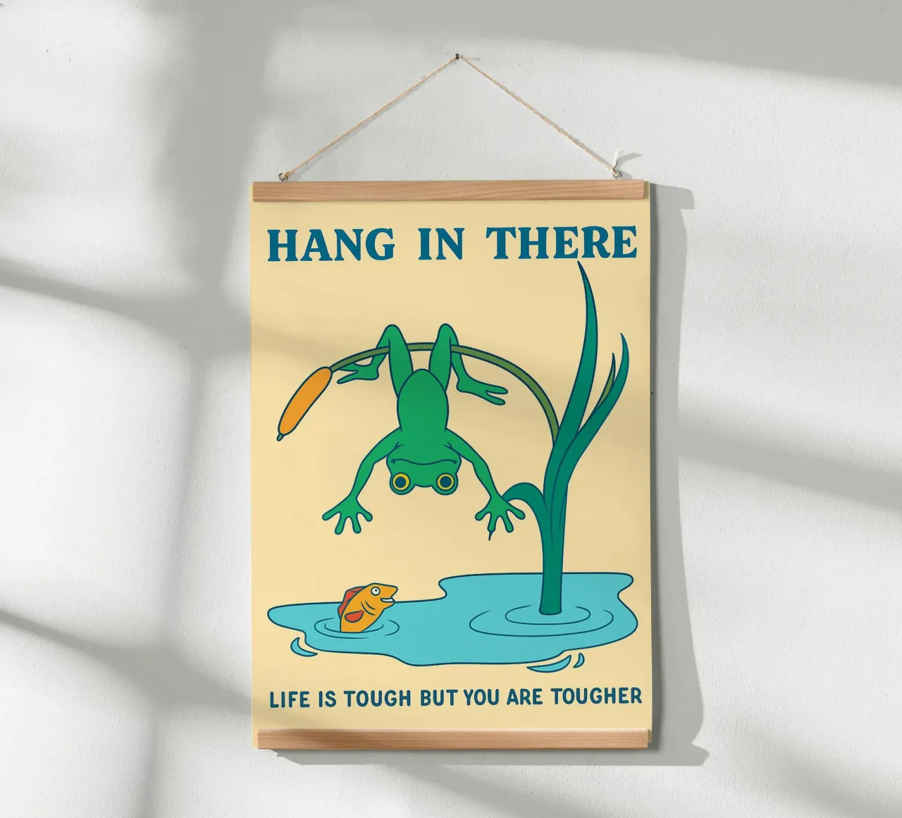 Funny Frog Hang In there Hahnemühle von oneone