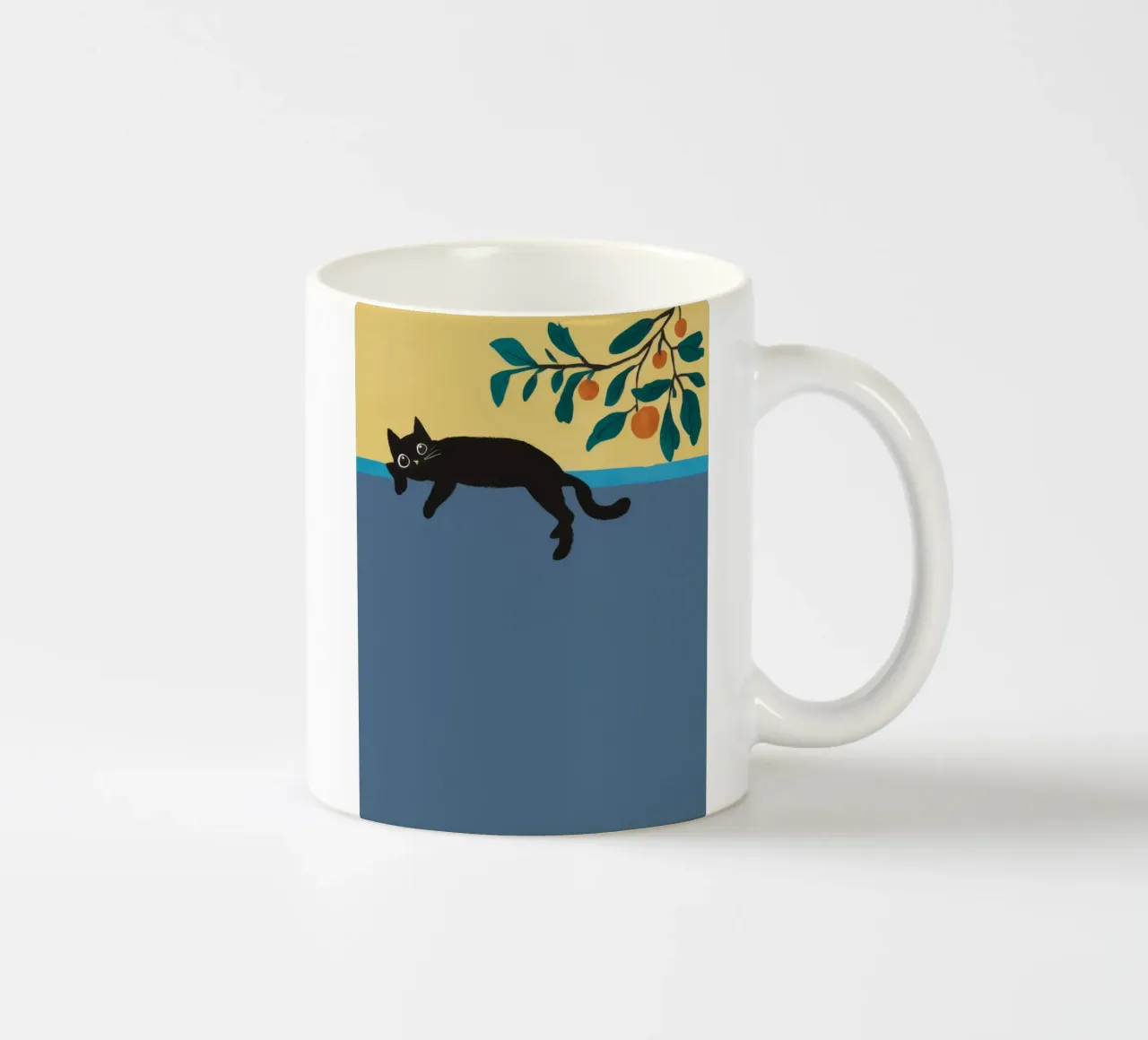 Ramo del gatto addormentato tazza in ceramica da Stone Decade