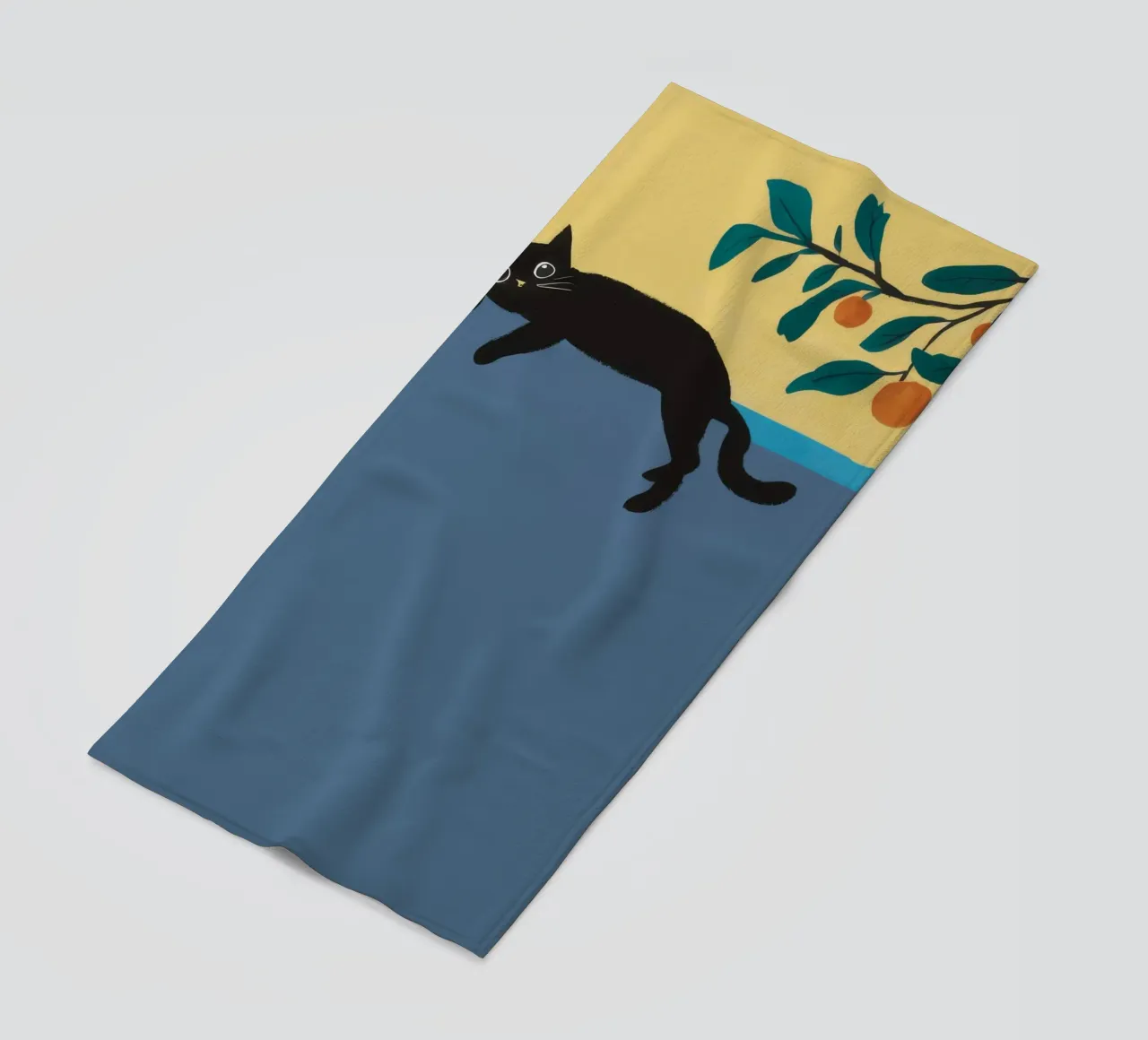 Sleeping Cat Branch beach towel by Stone Decade