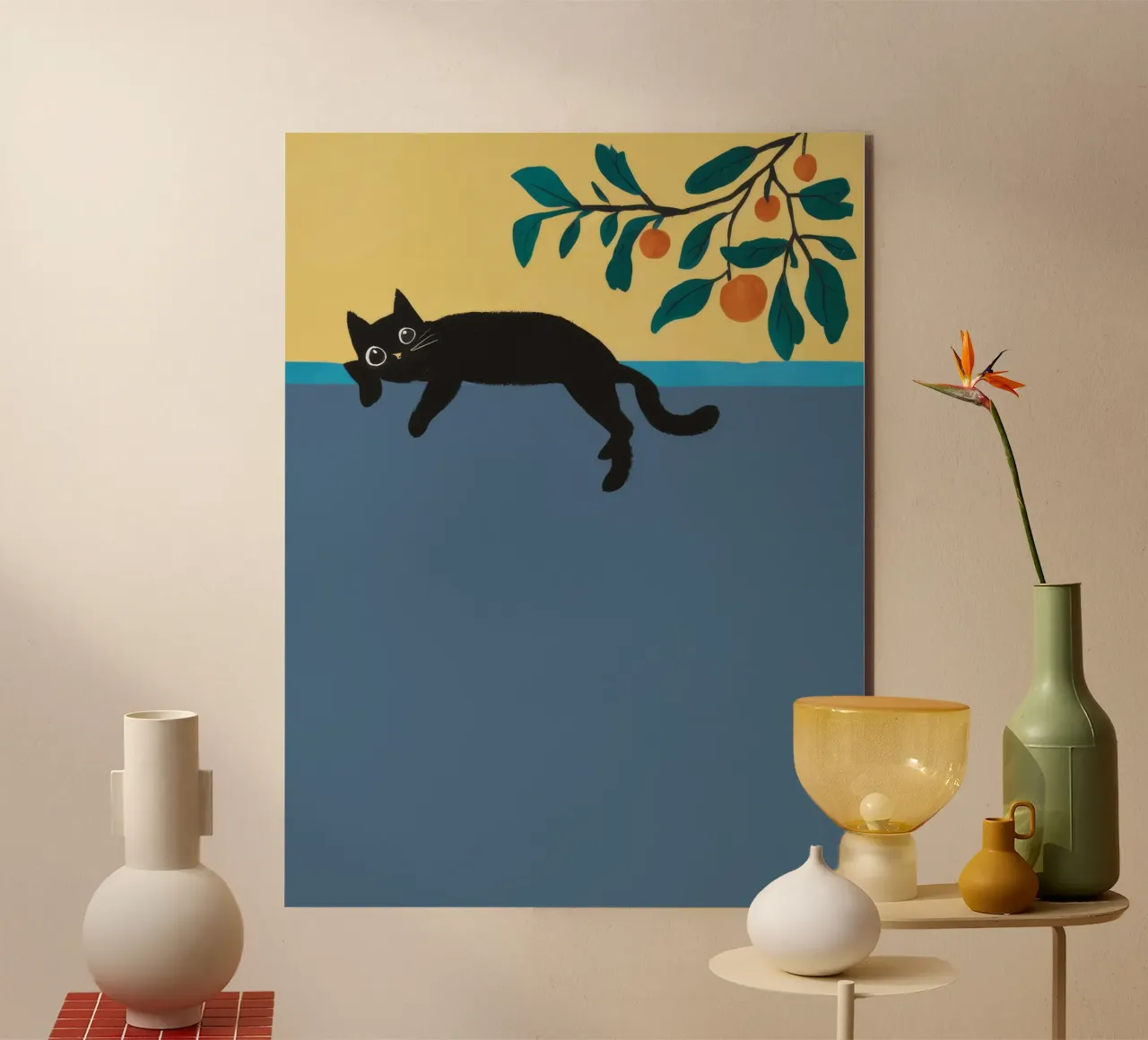 Branche du chat endormi alu dibond de Stone Decade