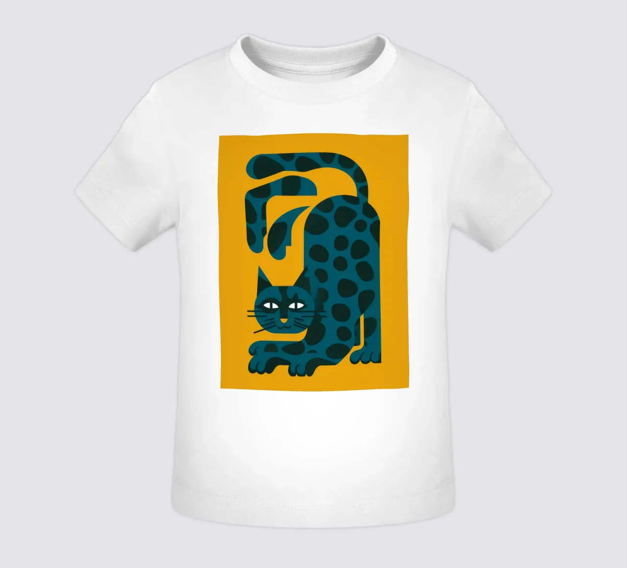 Azure Leopard Lounge baby t-shirt by Stone Decade