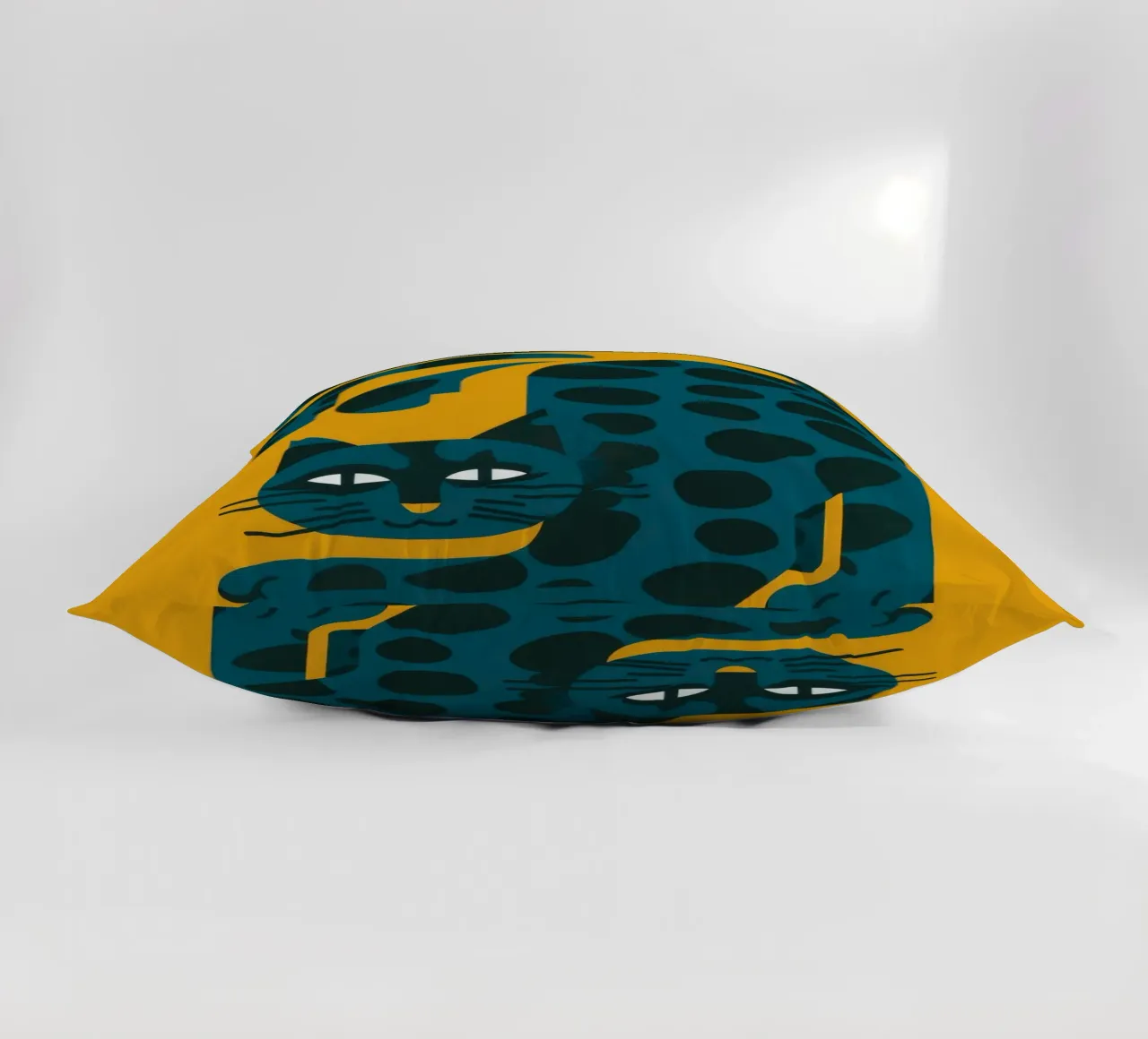 Azure Leopard Lounge decorative cushion by Stone Decade