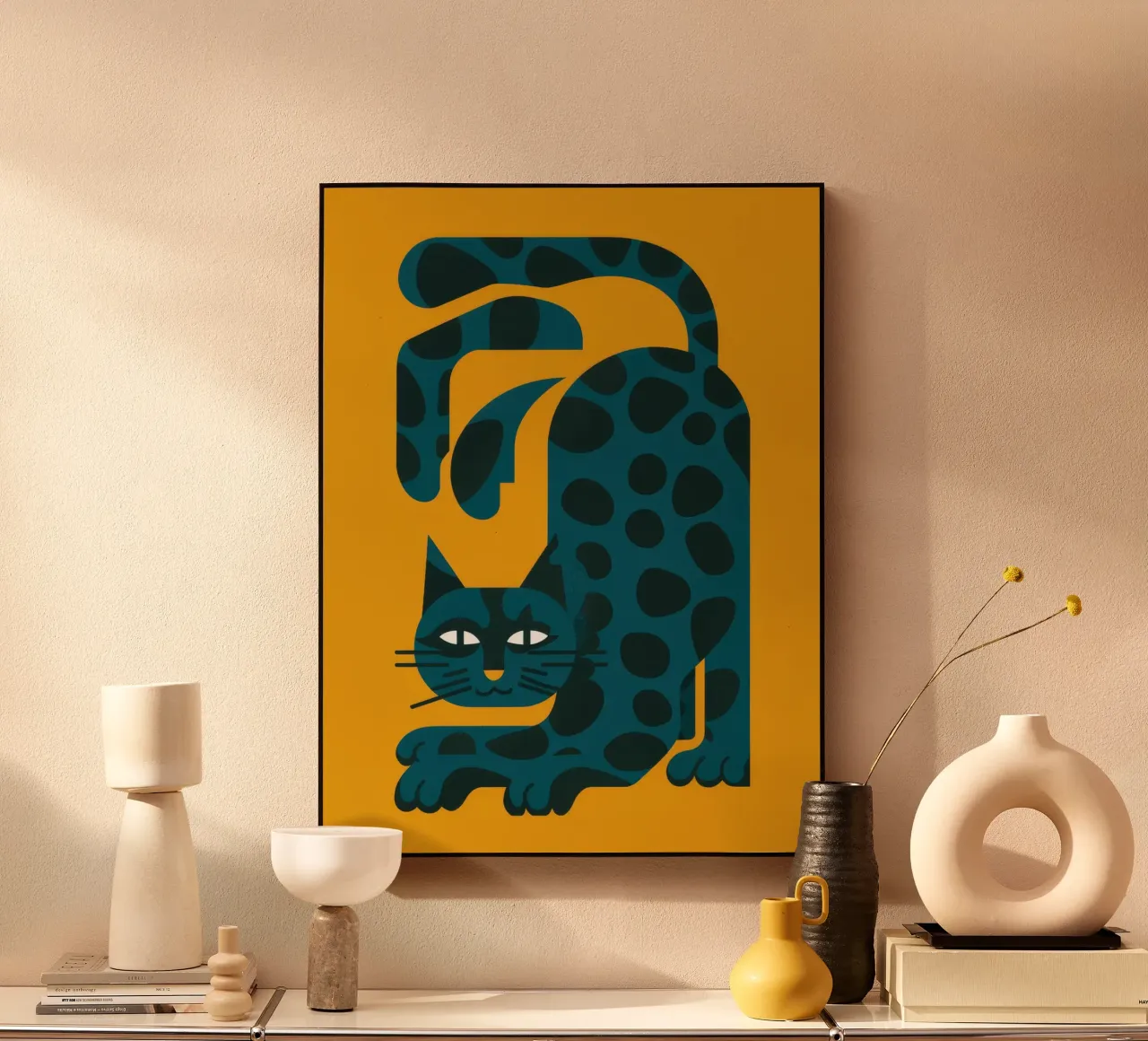 Azure Leopard Lounge forex plate by Stone Decade