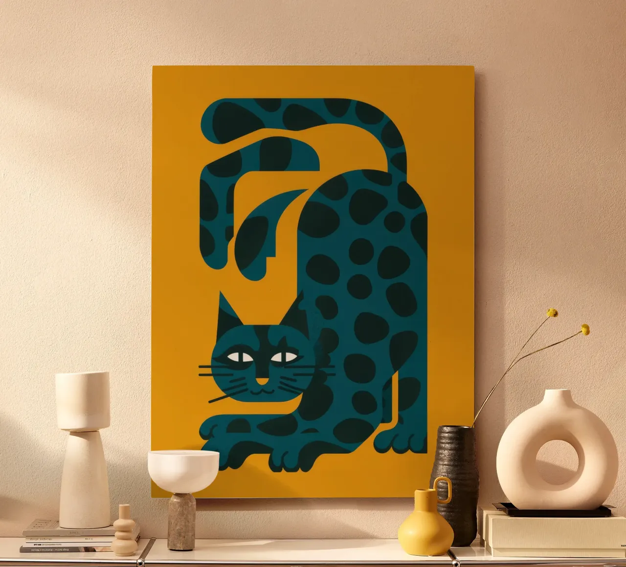 Azure Leopard Lounge forex plate by Stone Decade