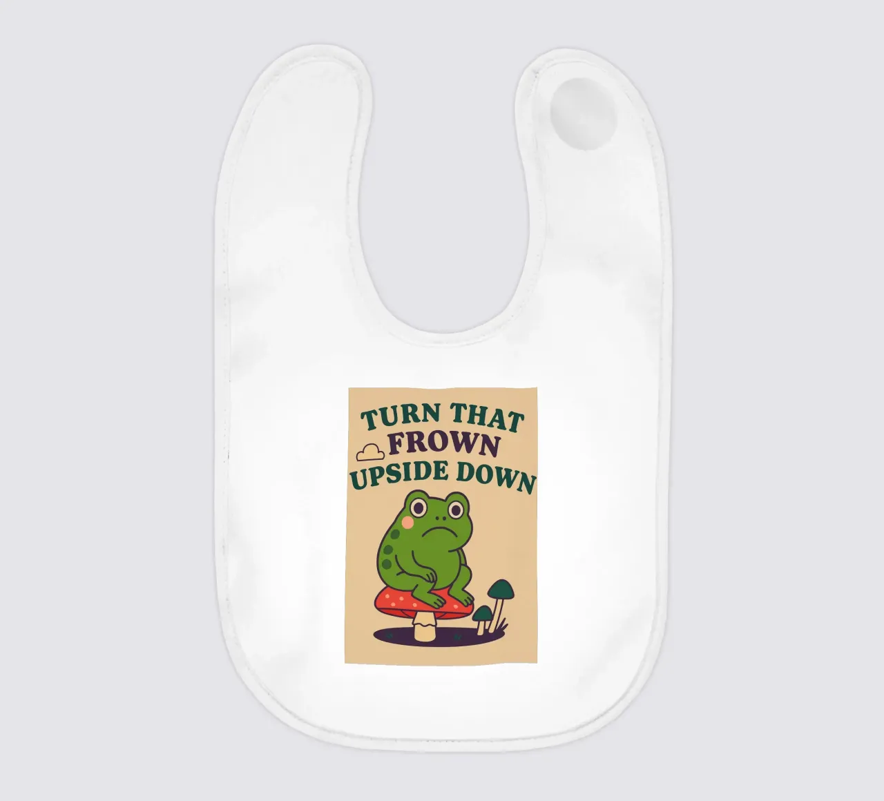 Funny Frog Turn That Frown Upside Down Babylätzchen von oneone