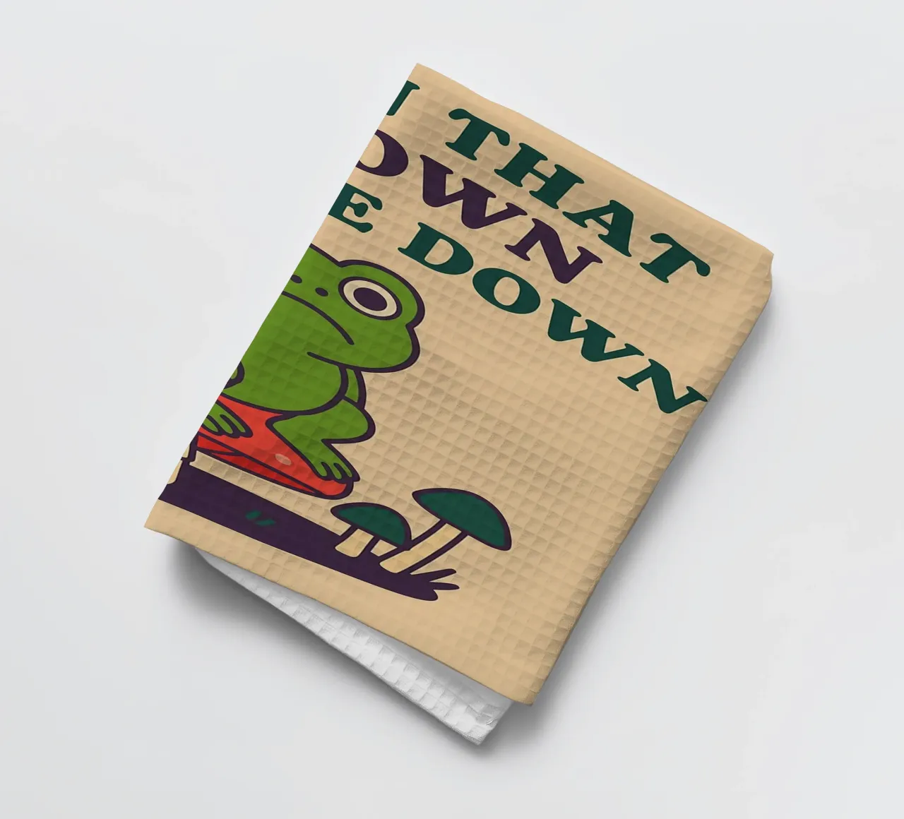 Funny Frog Turn That Frown Upside Down Geschirrtuch von oneone