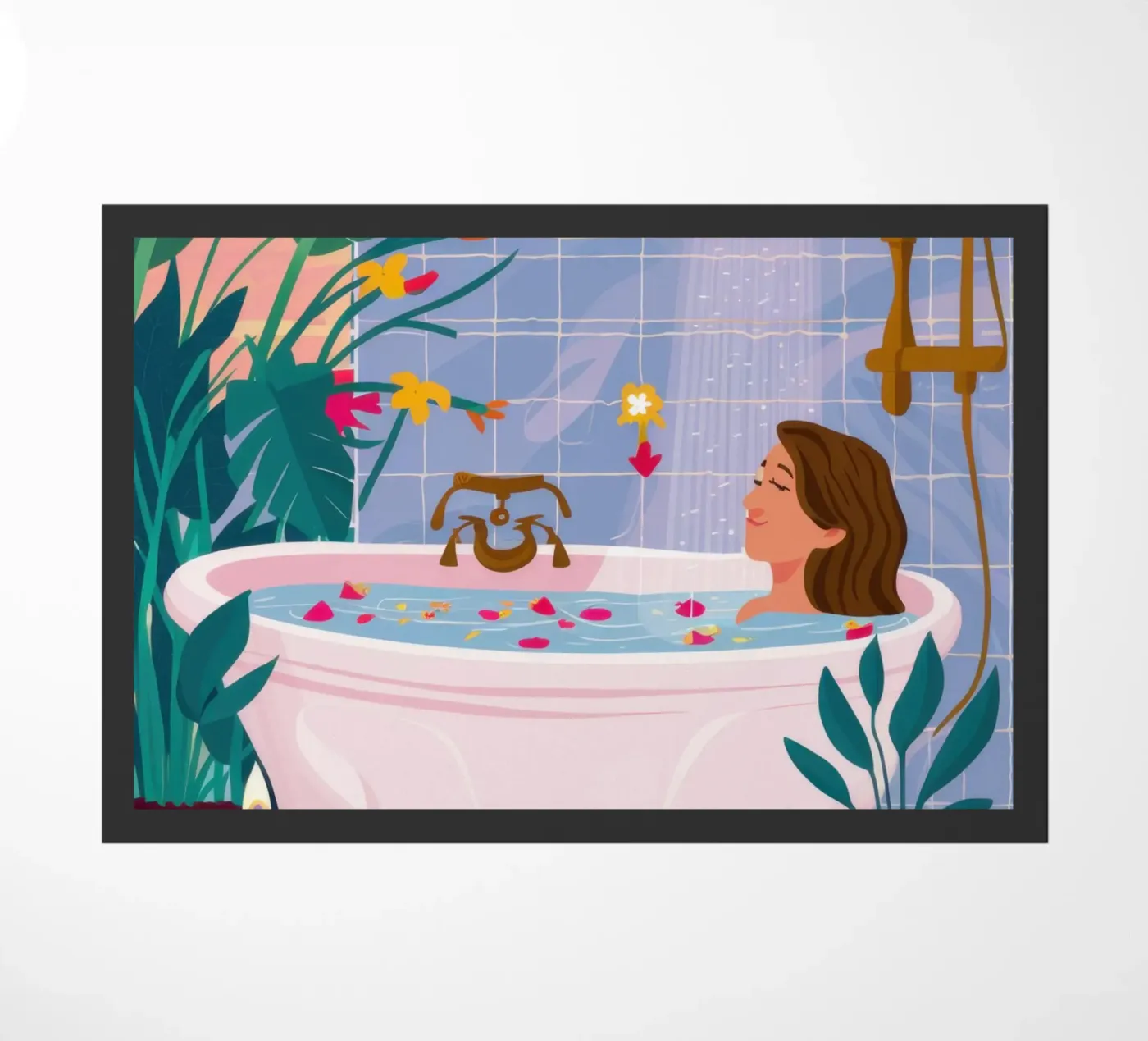 Gemeinsames Bad Serenity Fußmatte von Pale Aura