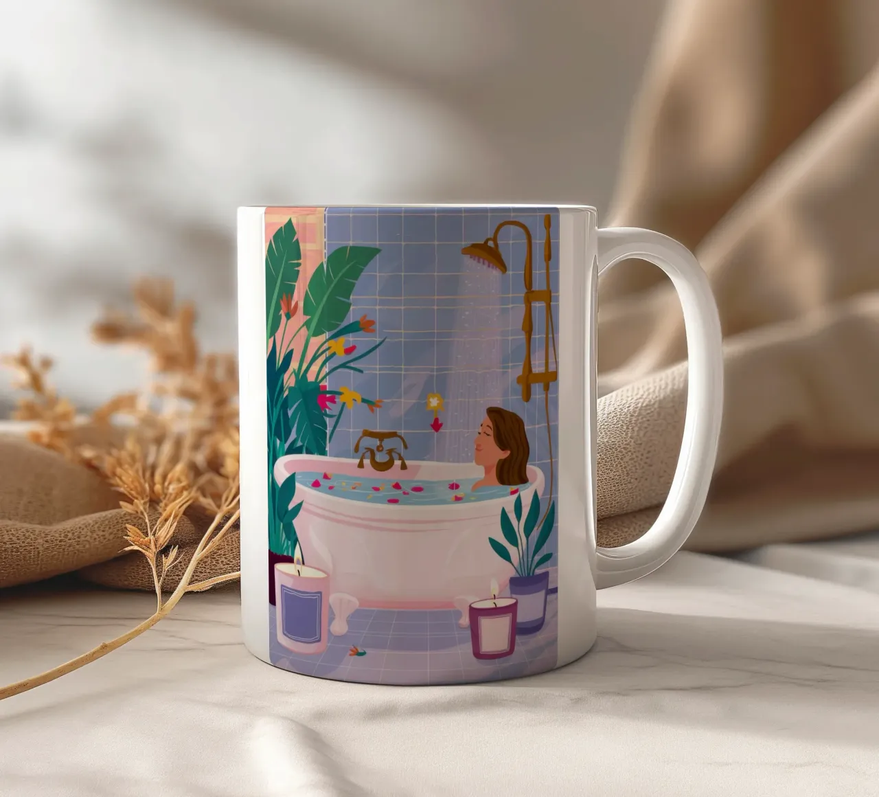 Bagno condiviso Serenità tazza in ceramica da Pale Aura