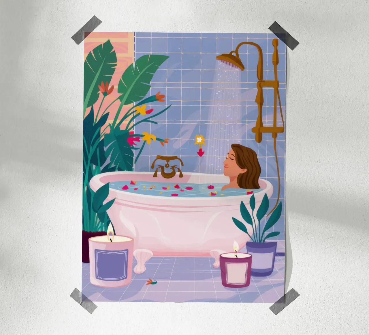 Bagno condiviso Serenità poster da Pale Aura