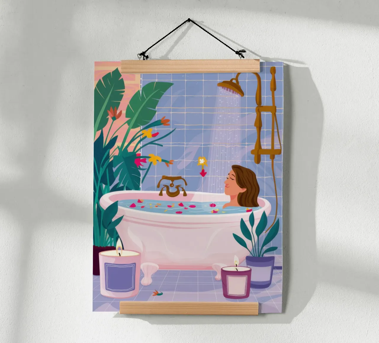 Bagno condiviso Serenità poster da Pale Aura