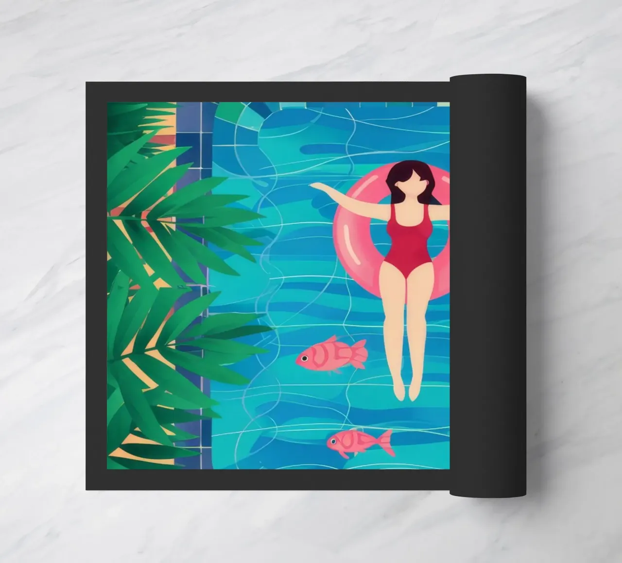 Pool Day Float doormat by Stone Decade