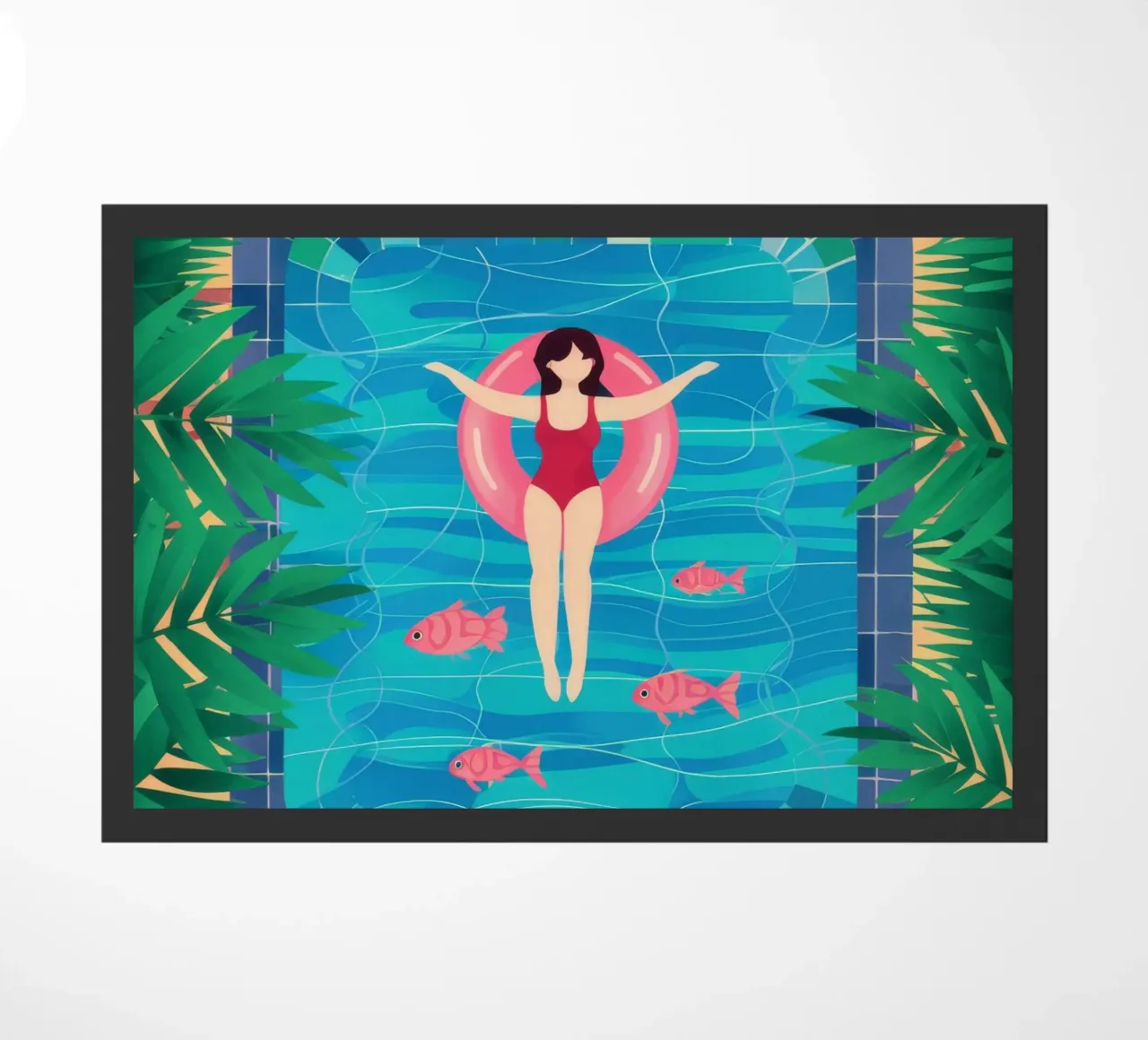 Pool Day Float doormat by Stone Decade