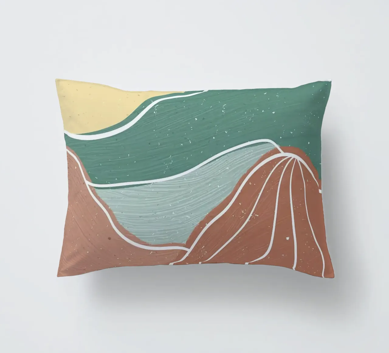 MID CENTURY MOUNTAIN decorative cushion by MountainMinimalist