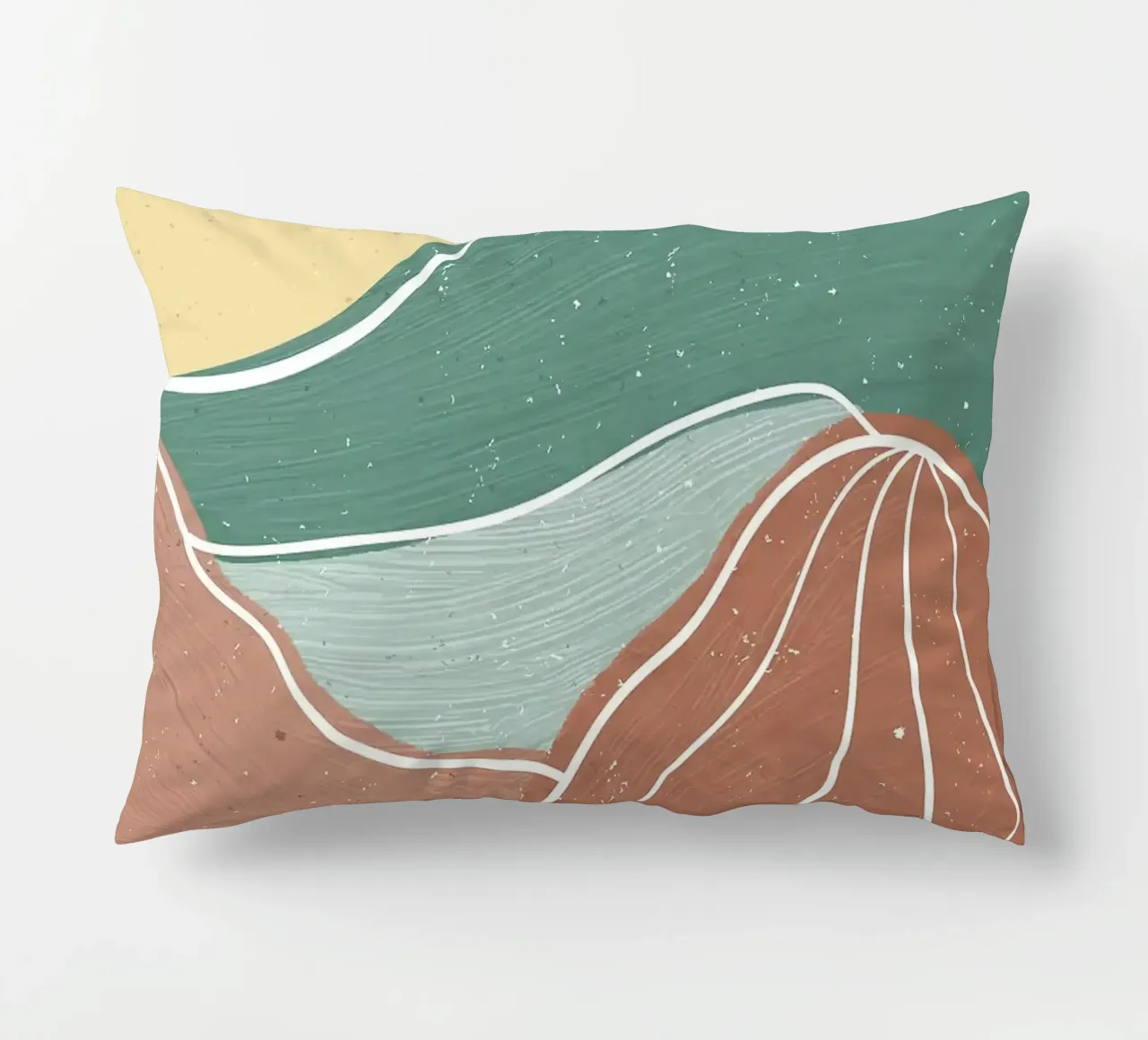 MID CENTURY MOUNTAIN decorative cushion by MountainMinimalist