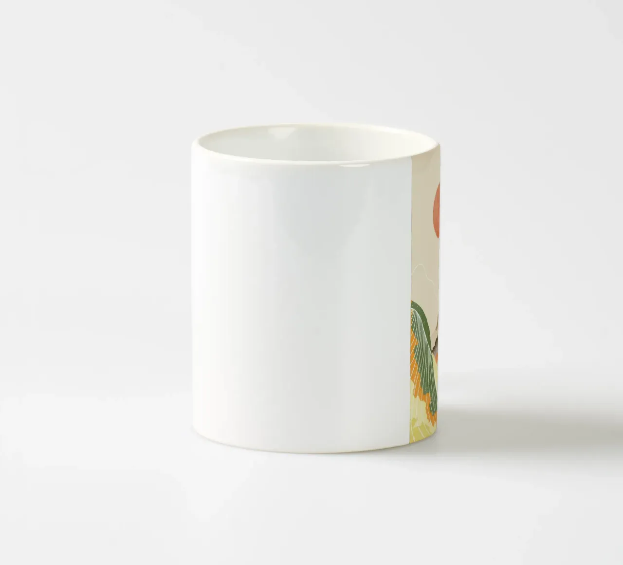 Arte di montagna e tramonto tazza in ceramica da MountainMinimalist