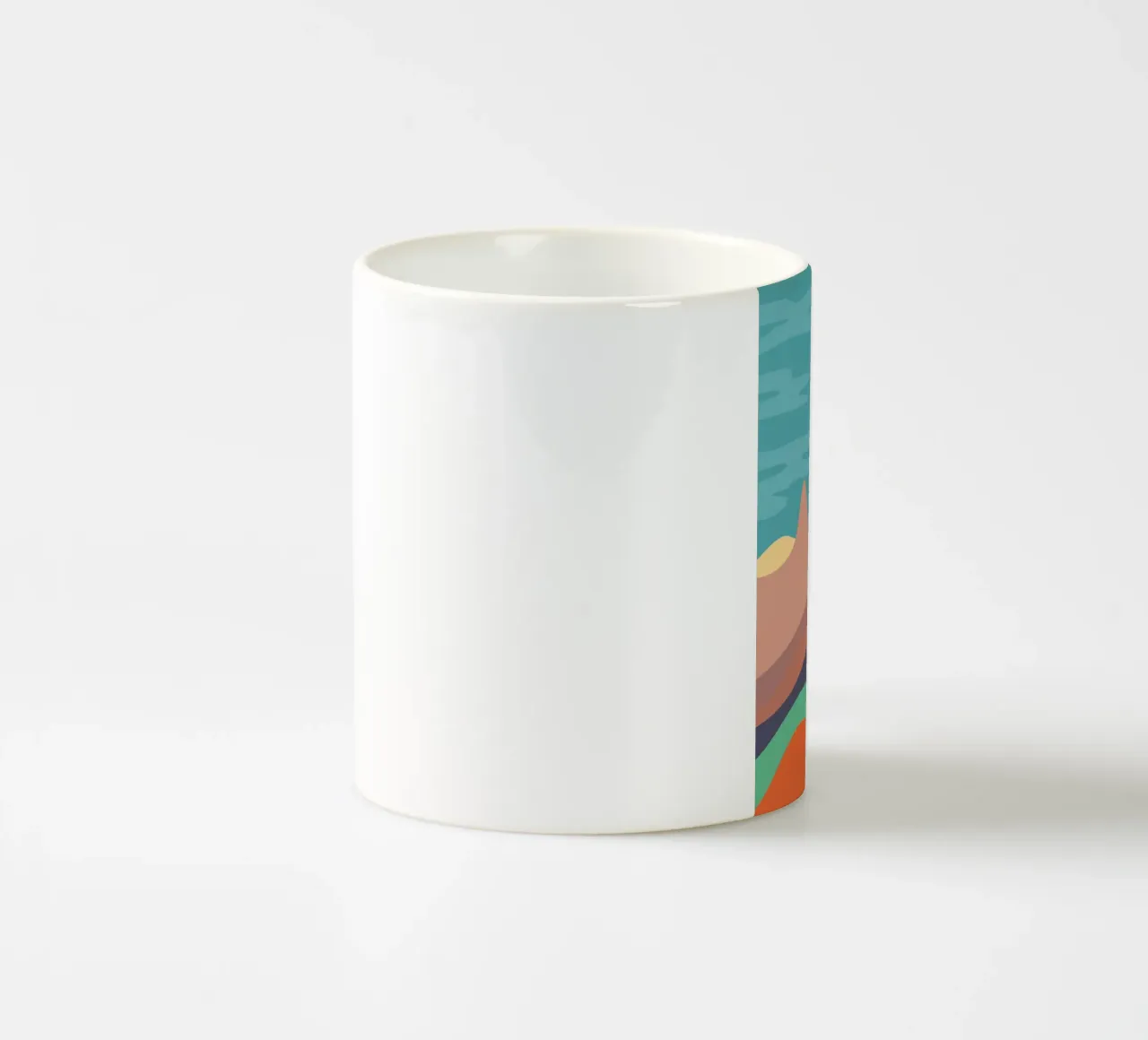 Paesaggio minimo del gatto tazza in ceramica da MountainMinimalist
