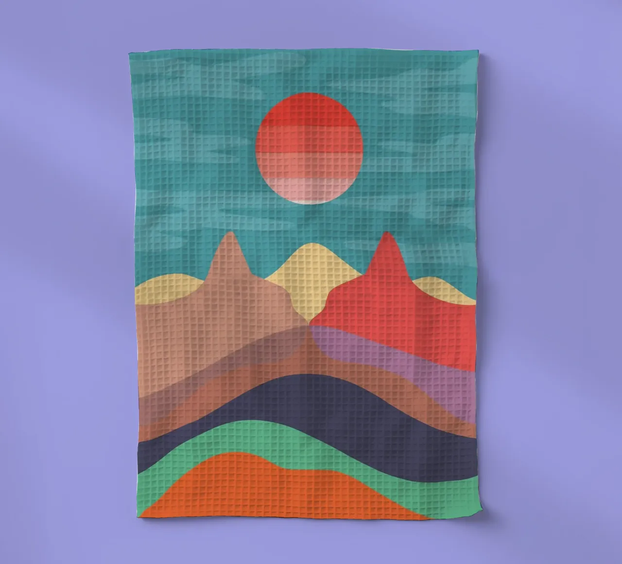 Paesaggio minimo del gatto canovaccio da cucina da MountainMinimalist