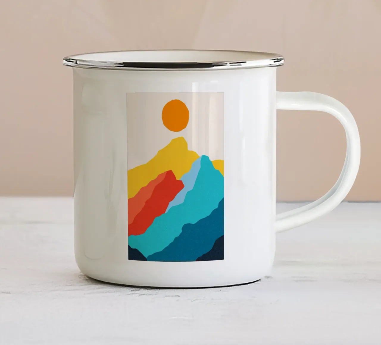 Il picco tazza in smalto da MountainMinimalist