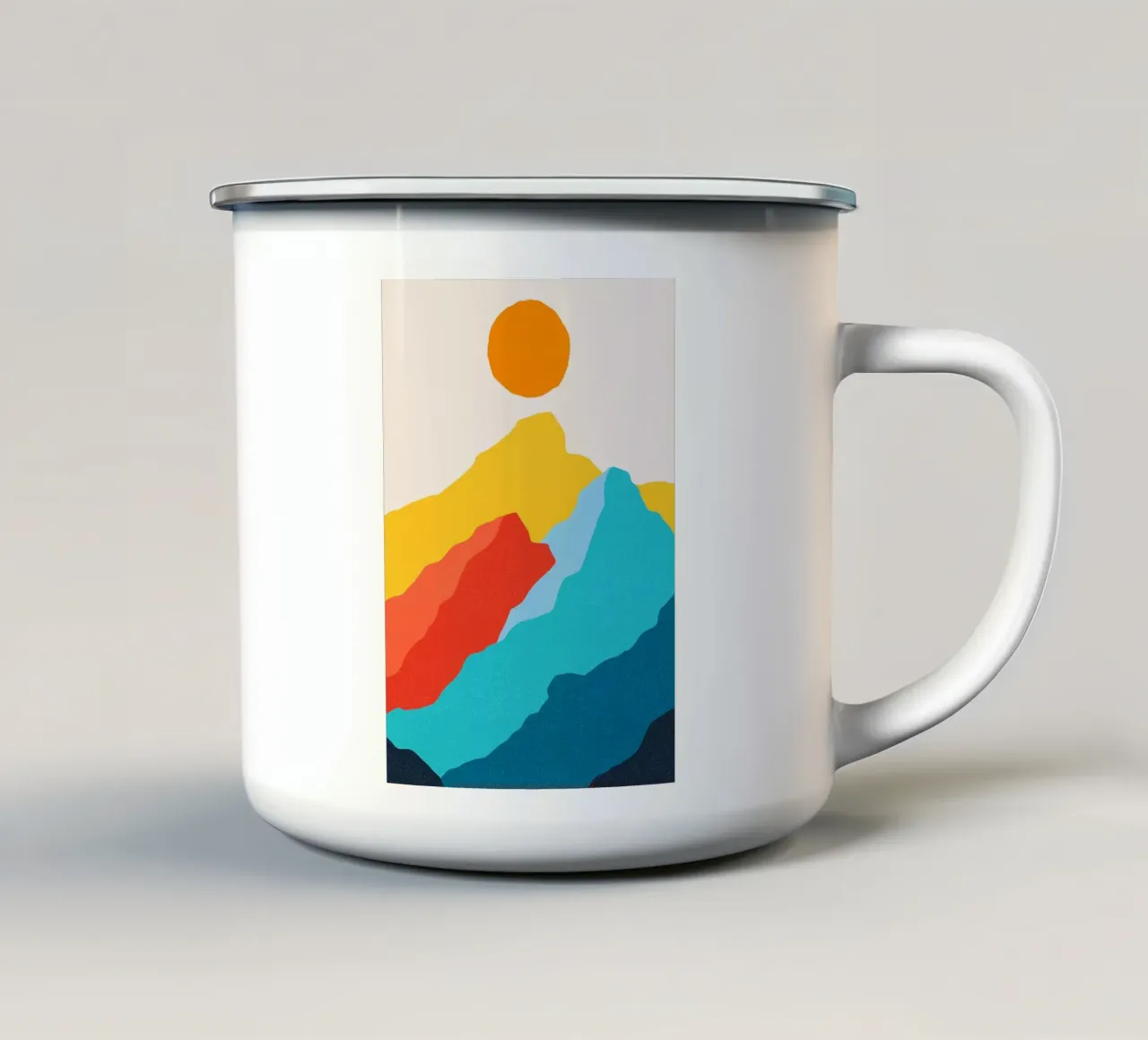 Il picco tazza in smalto da MountainMinimalist