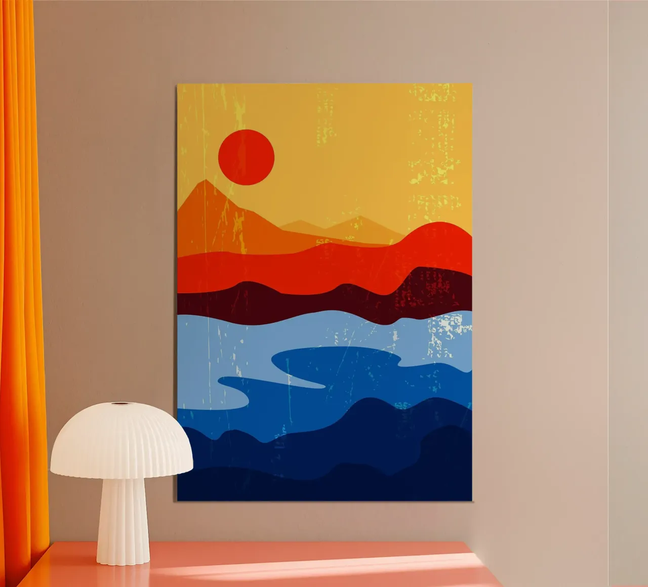 Poster di montagne e mare poster con telaio in plastica da MountainMinimalist