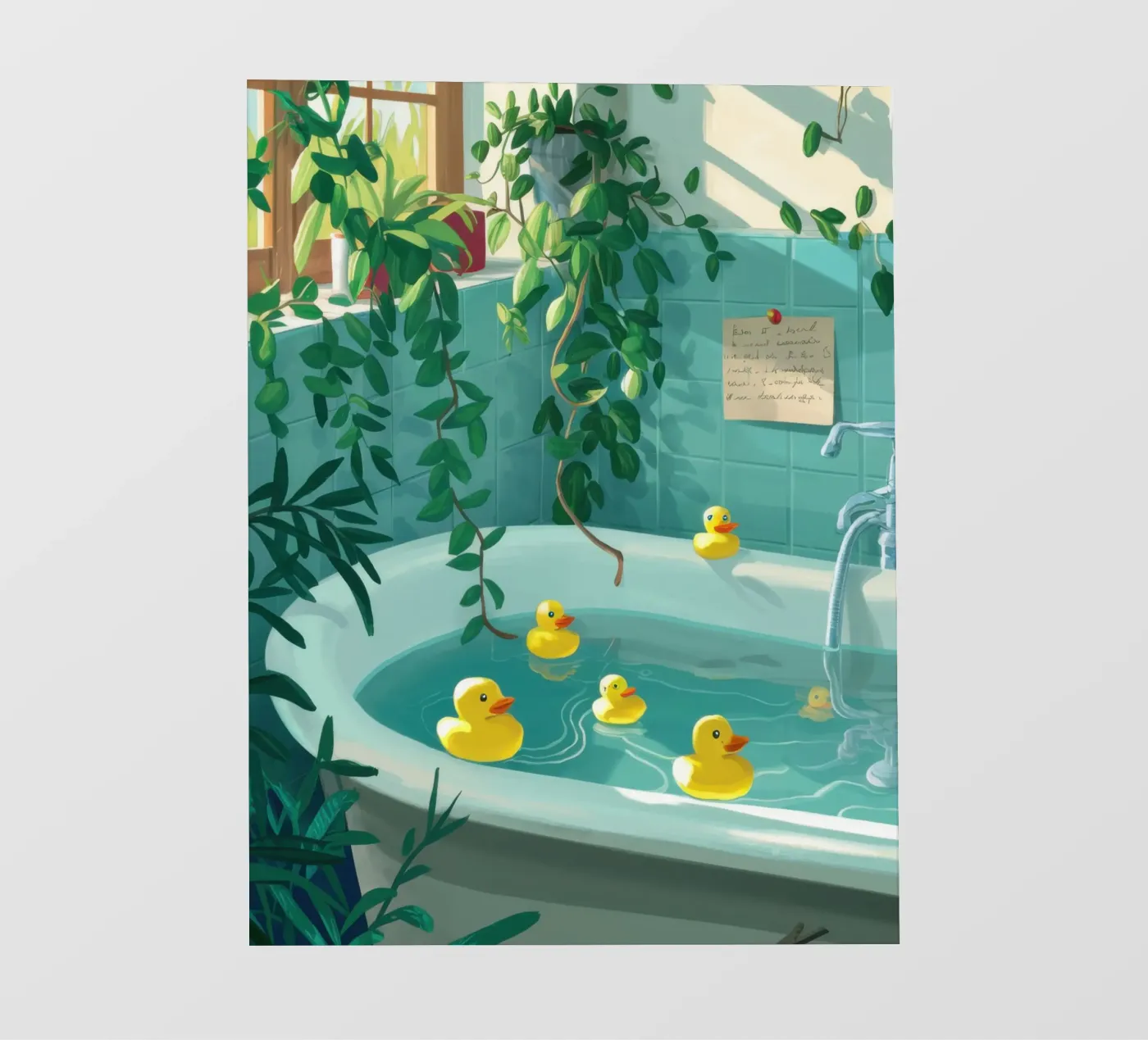 Badeend fotobehang van Pale Aura