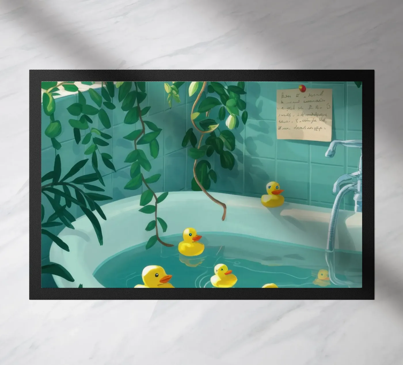 Badeend deurmat van Pale Aura