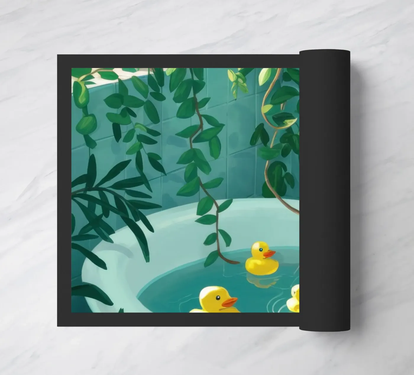 Badeend deurmat van Pale Aura