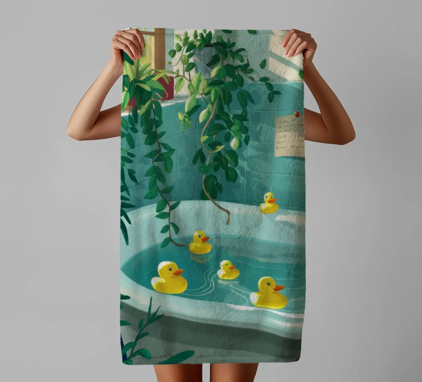 Badeend badhanddoek van Pale Aura