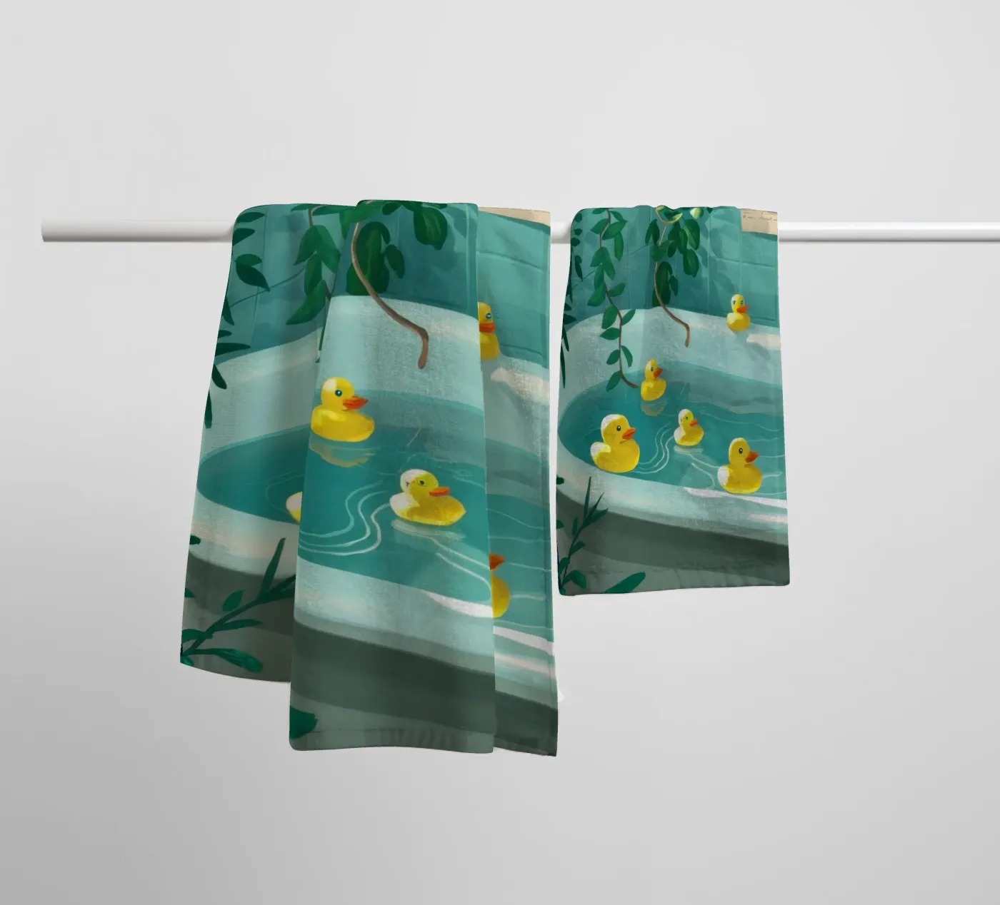Badeend badhanddoek van Pale Aura