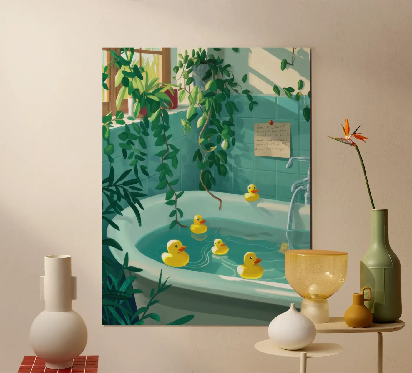 Badeend poster van Pale Aura
