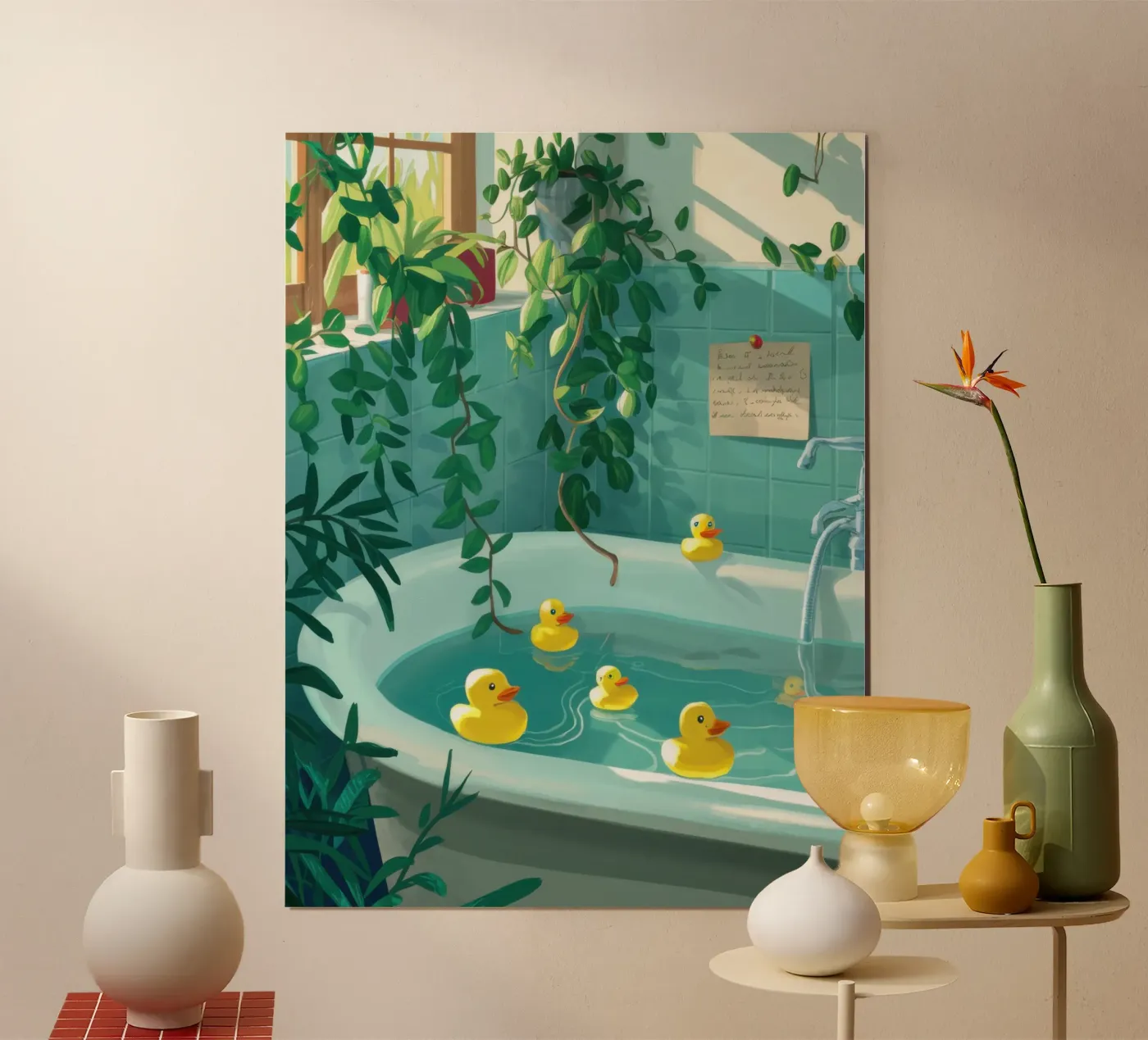 Gummi-Entenbad Poster von Pale Aura