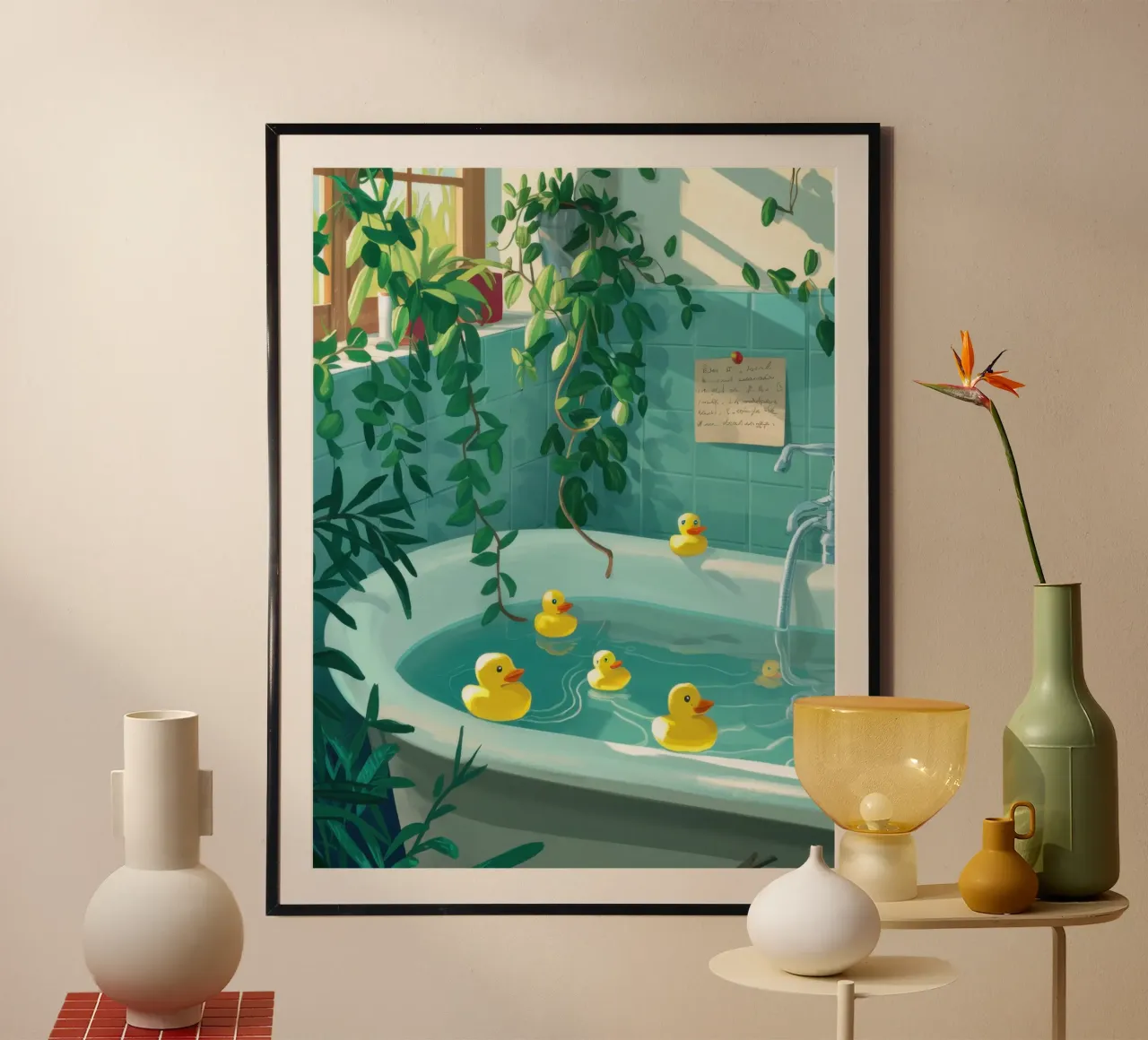 Badeend poster van Pale Aura