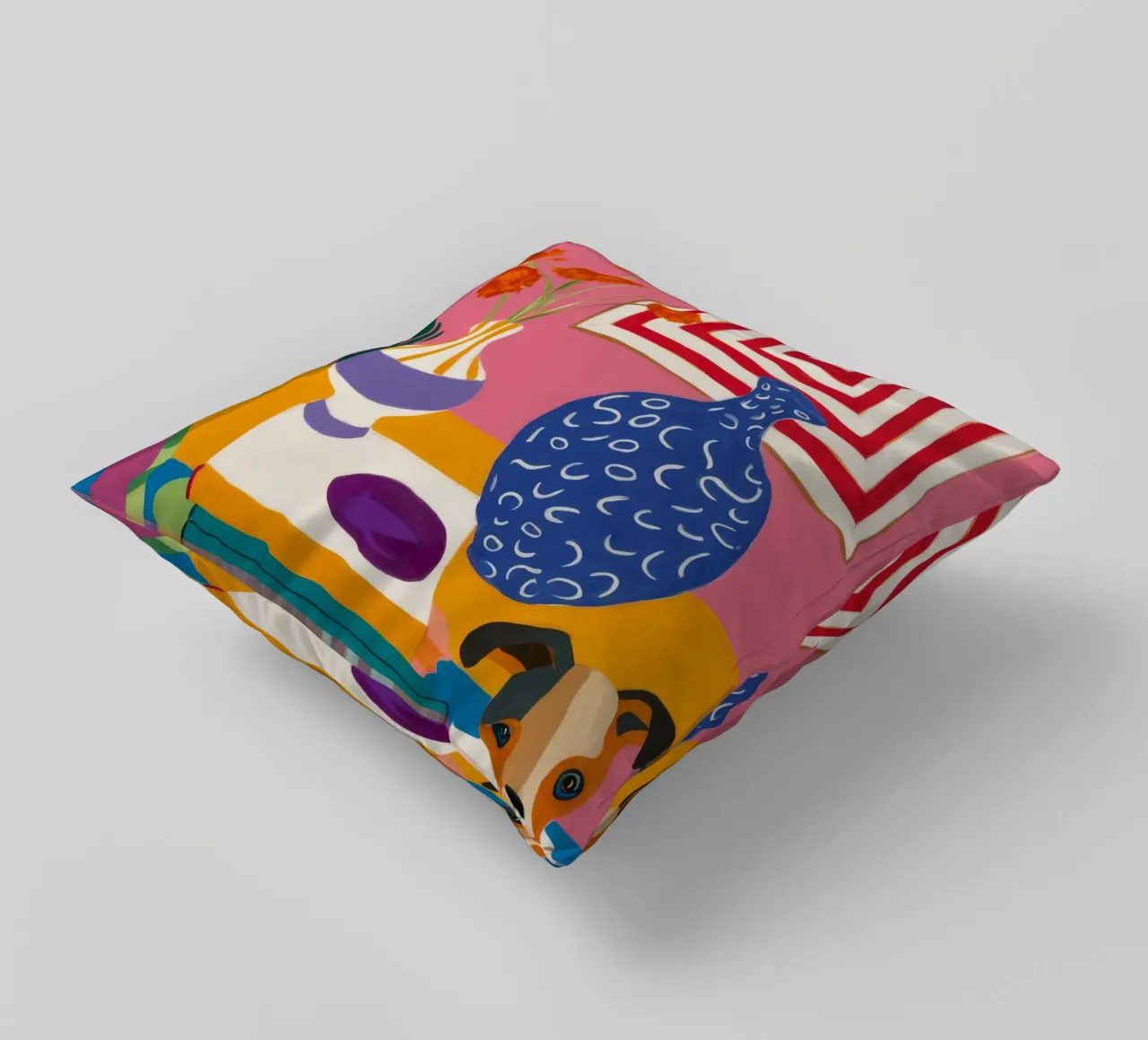 Abstract Reading Nook decorative cushion by Stone Decade