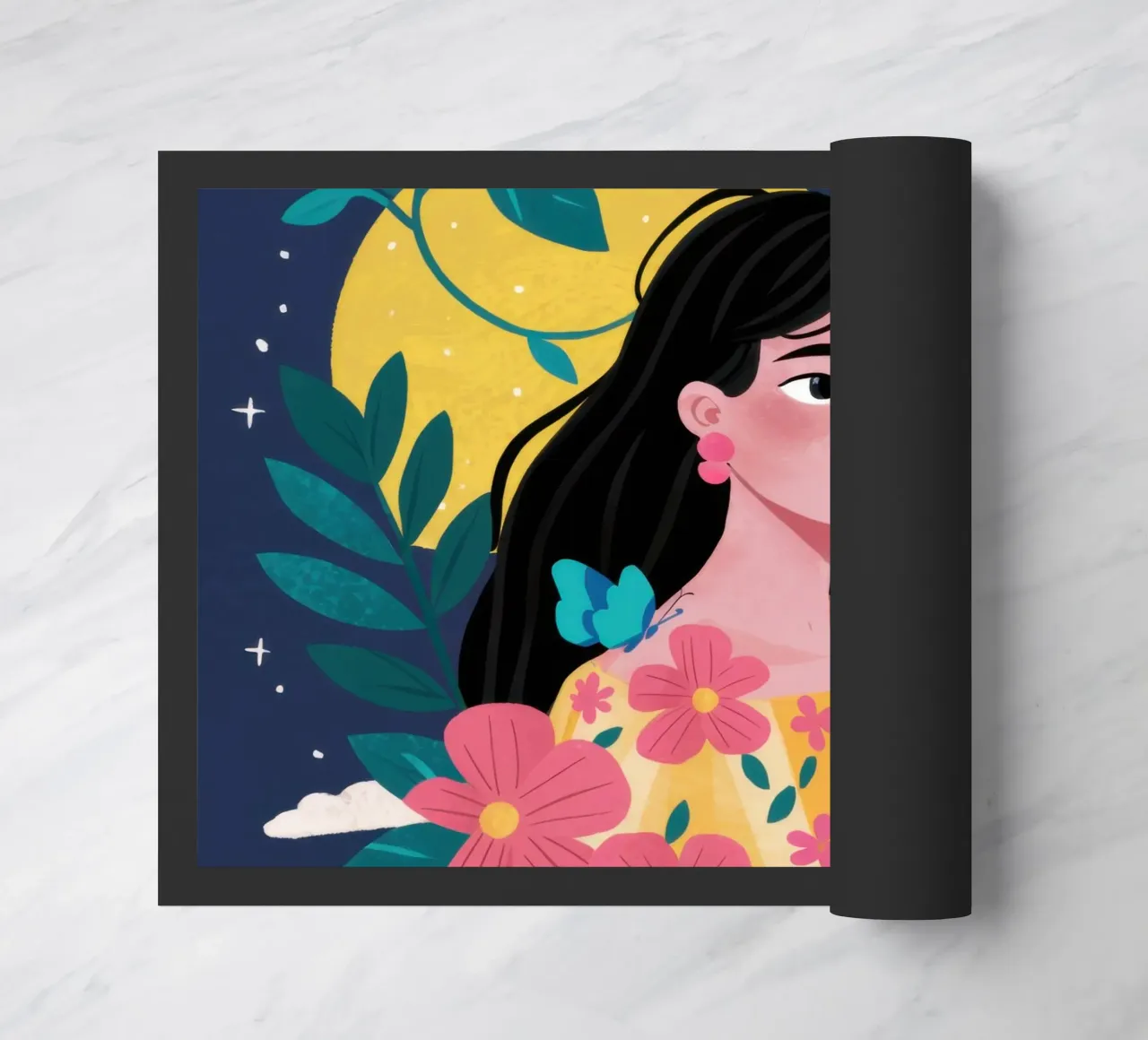 Celestial Bouquet doormat by Marigold Tiga