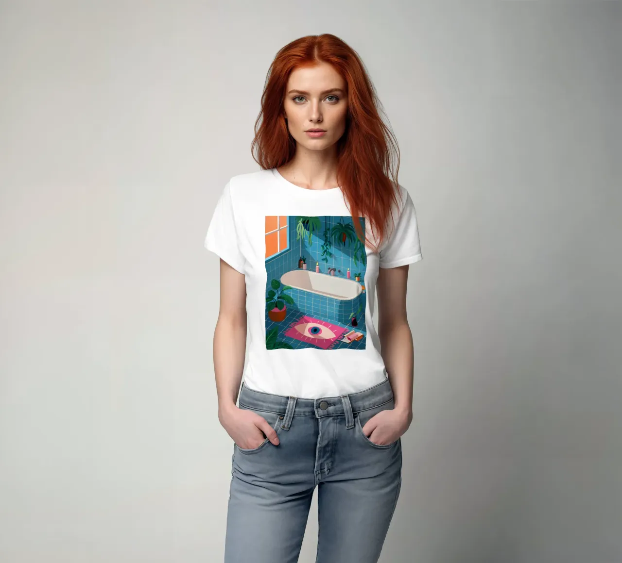 Eye Rug Bathroom t-shirt by Pale Aura