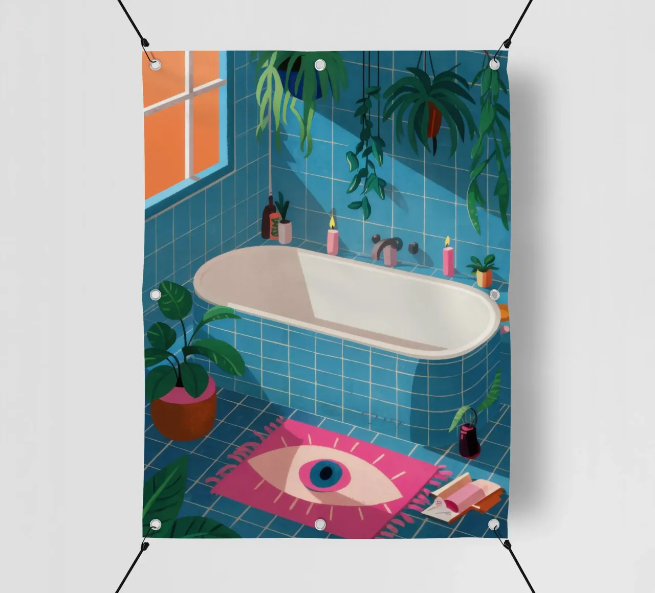 Tappeto per gli occhi Bagno telo in pvc da Pale Aura