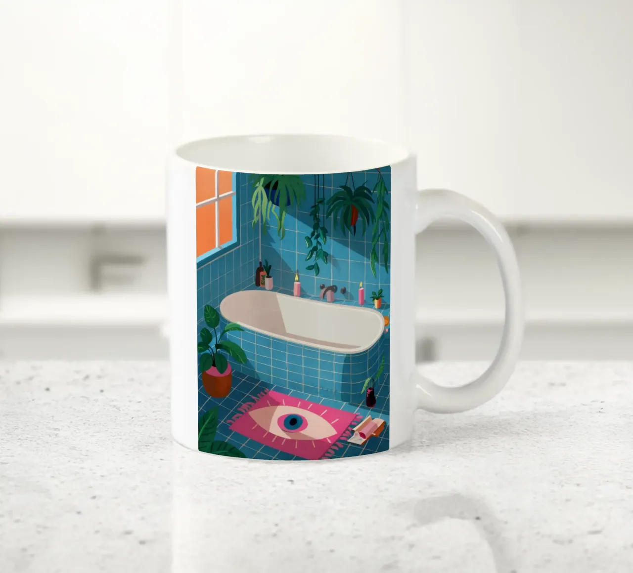Tappeto per gli occhi Bagno tazza in ceramica da Pale Aura