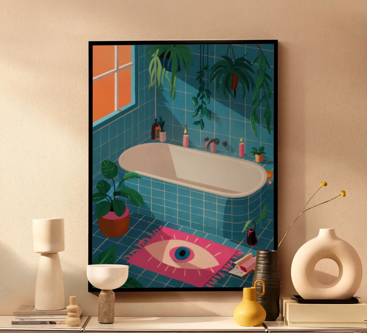 Tappeto per gli occhi Bagno carta hahnemühle da Pale Aura