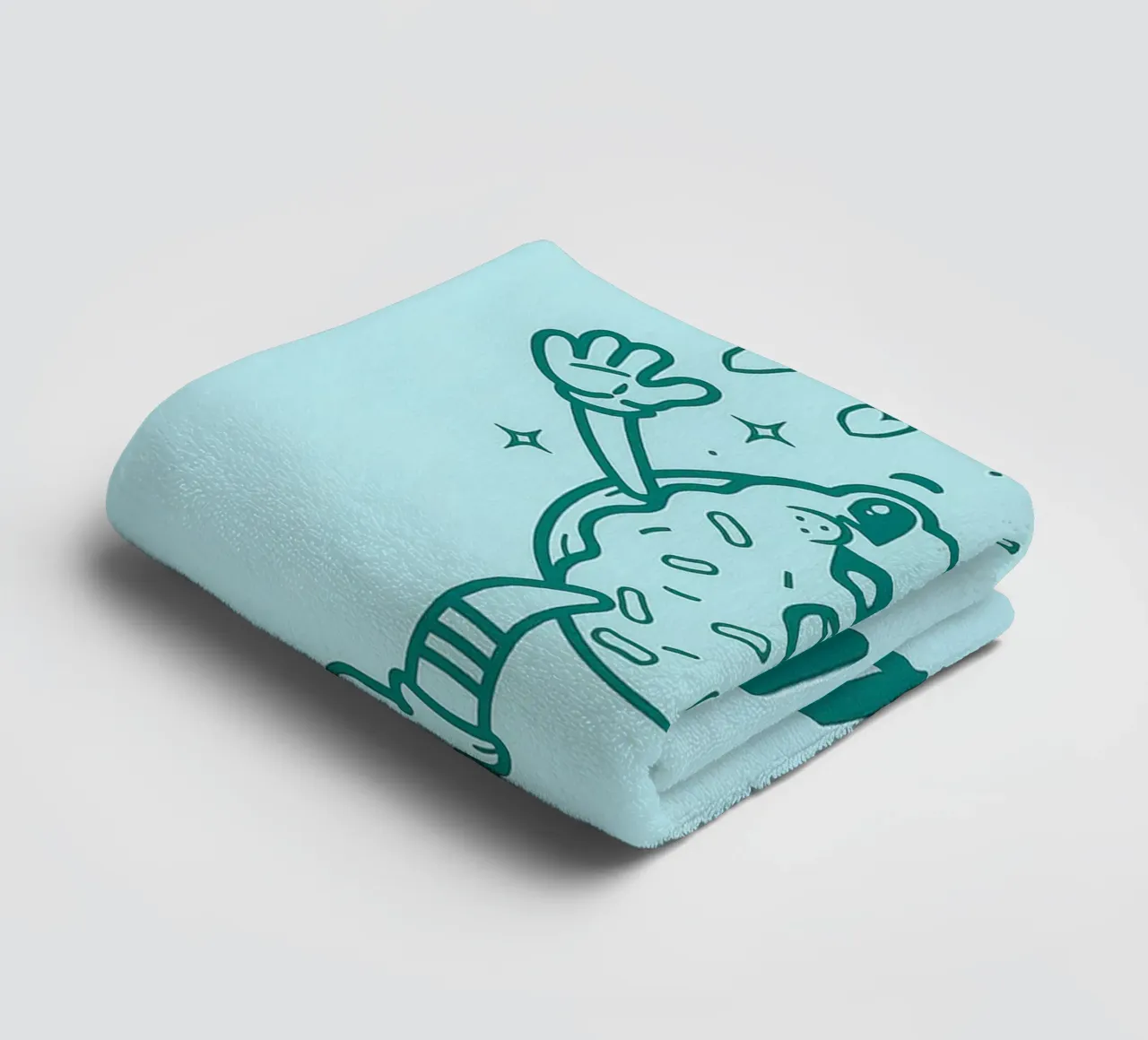 Funny Kitchen Donut Worry Be Happy towel by oneone