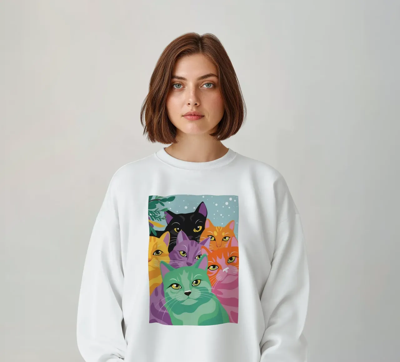 Ritratto di famiglia con gatto felpa da Sentinel Glow