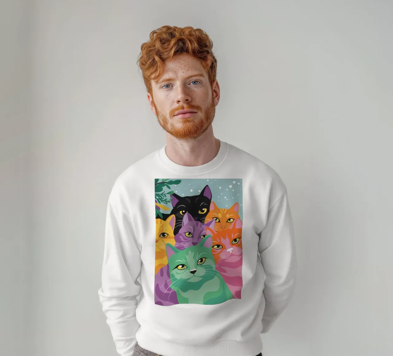 Ritratto di famiglia con gatto felpa da Sentinel Glow