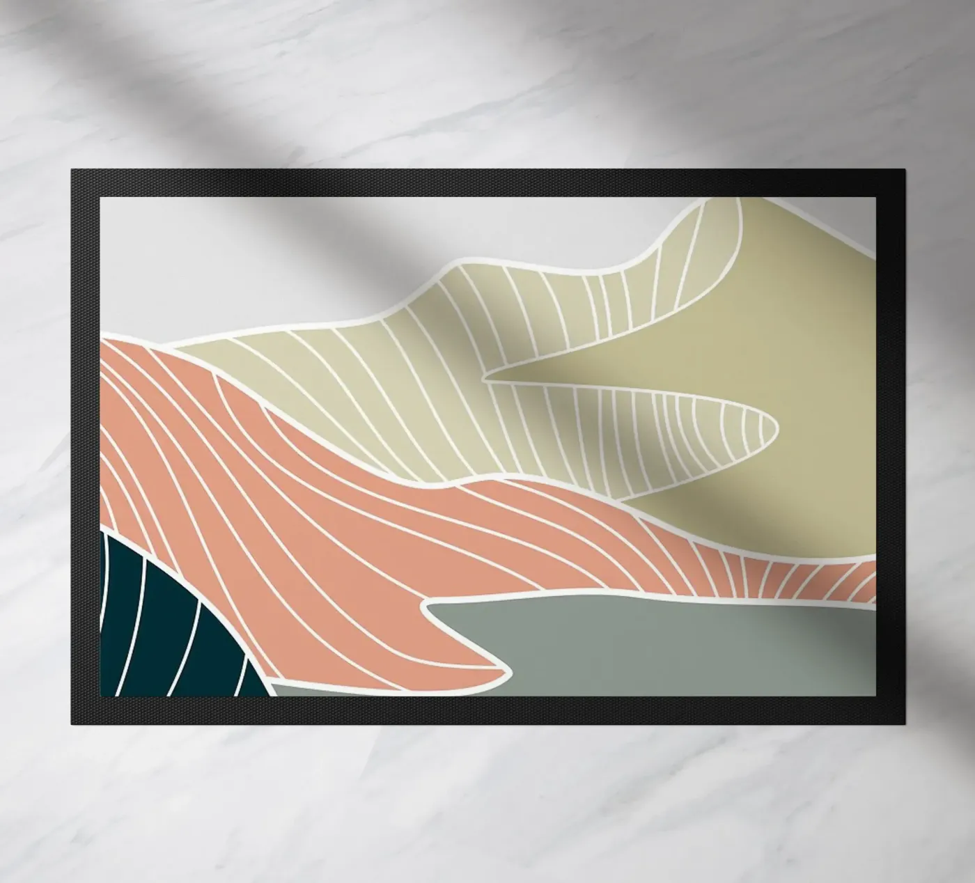 Abstract Mountain doormat by MountainMinimalist