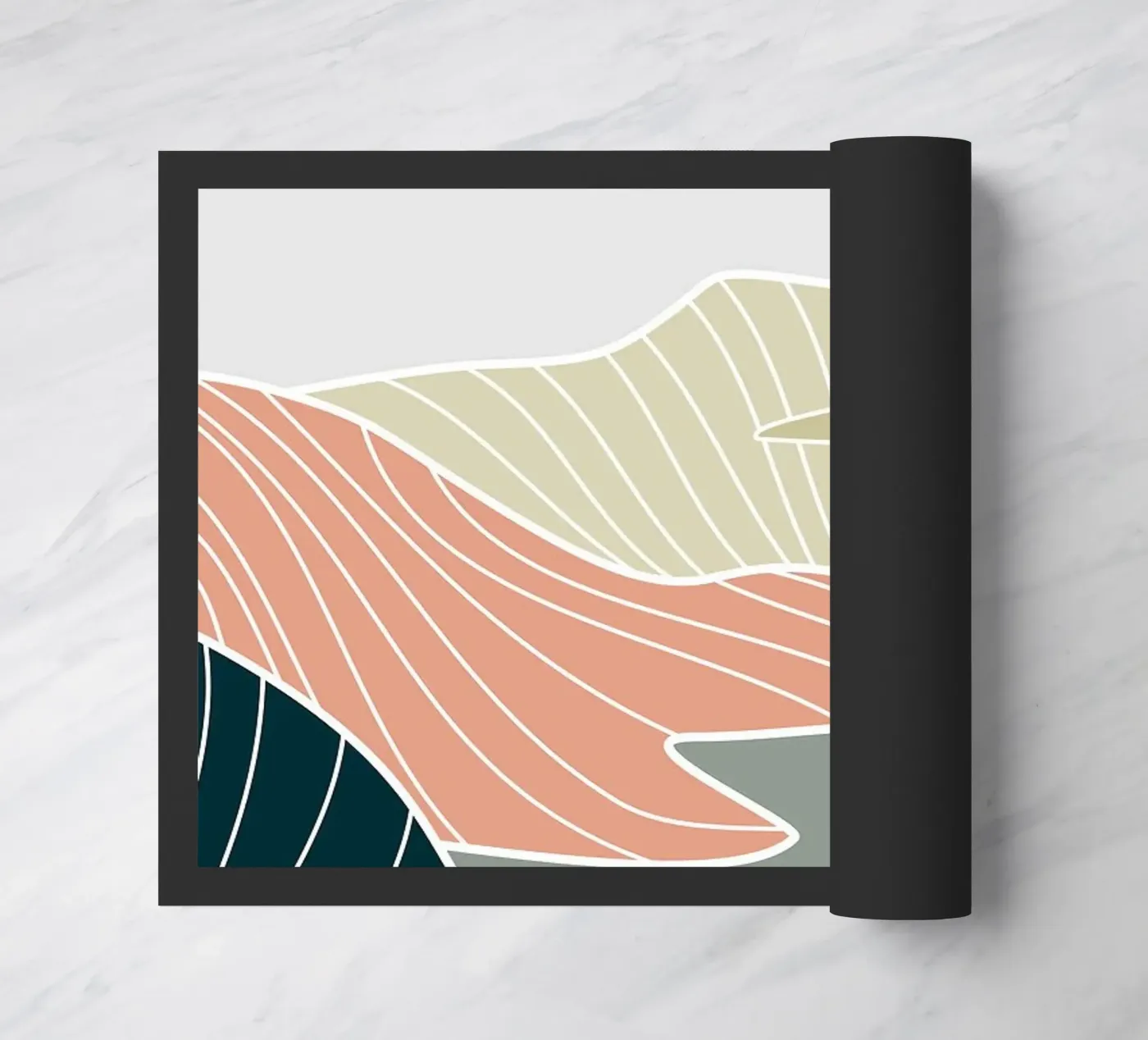 Abstract Mountain doormat by MountainMinimalist