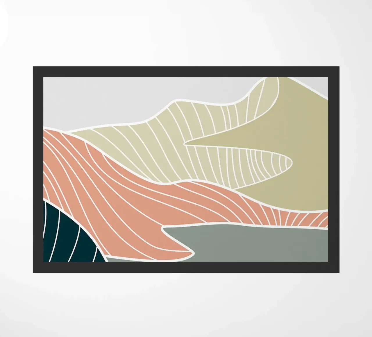 Abstract Mountain doormat by MountainMinimalist