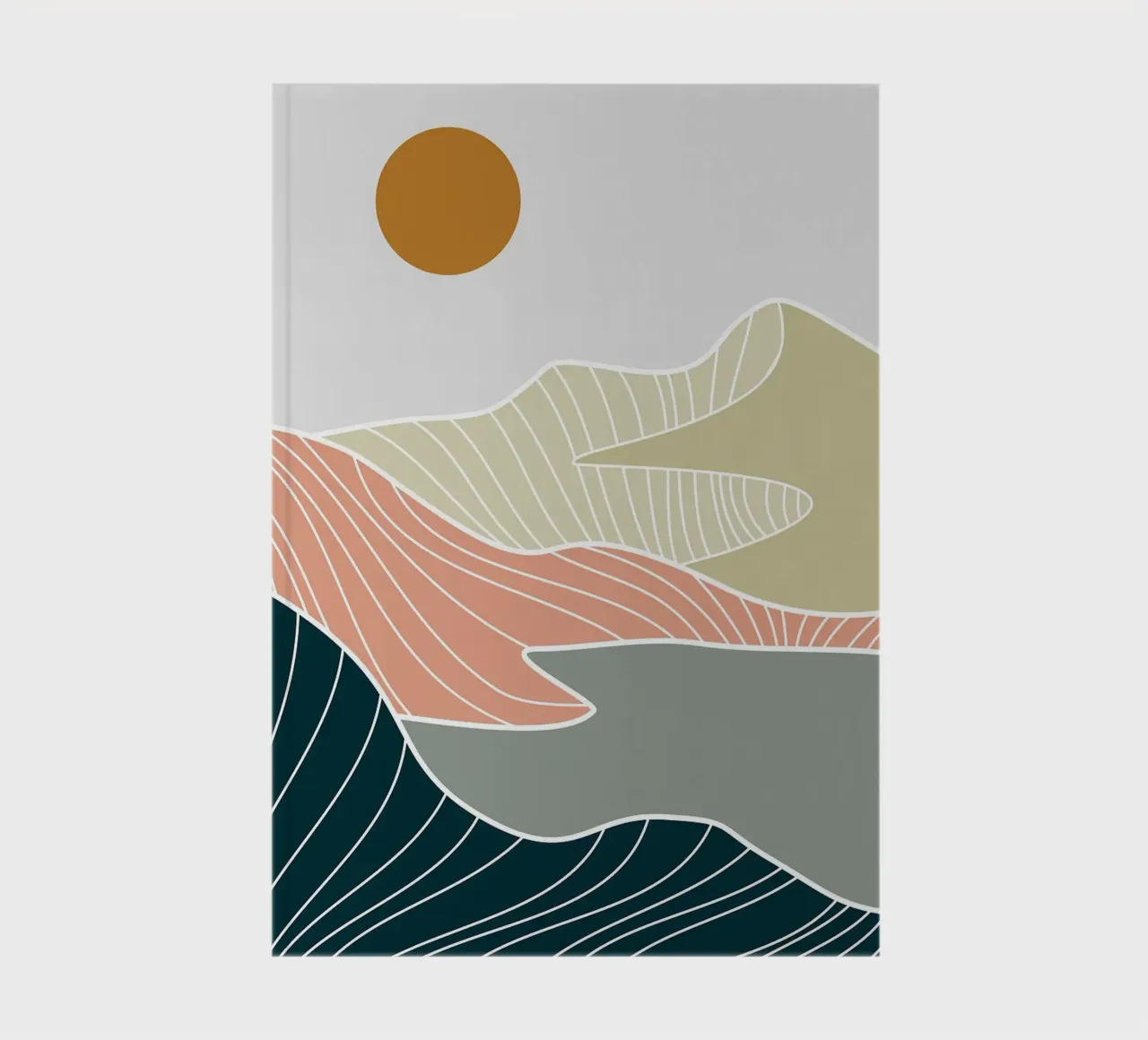 Abstract Mountain notebook by MountainMinimalist