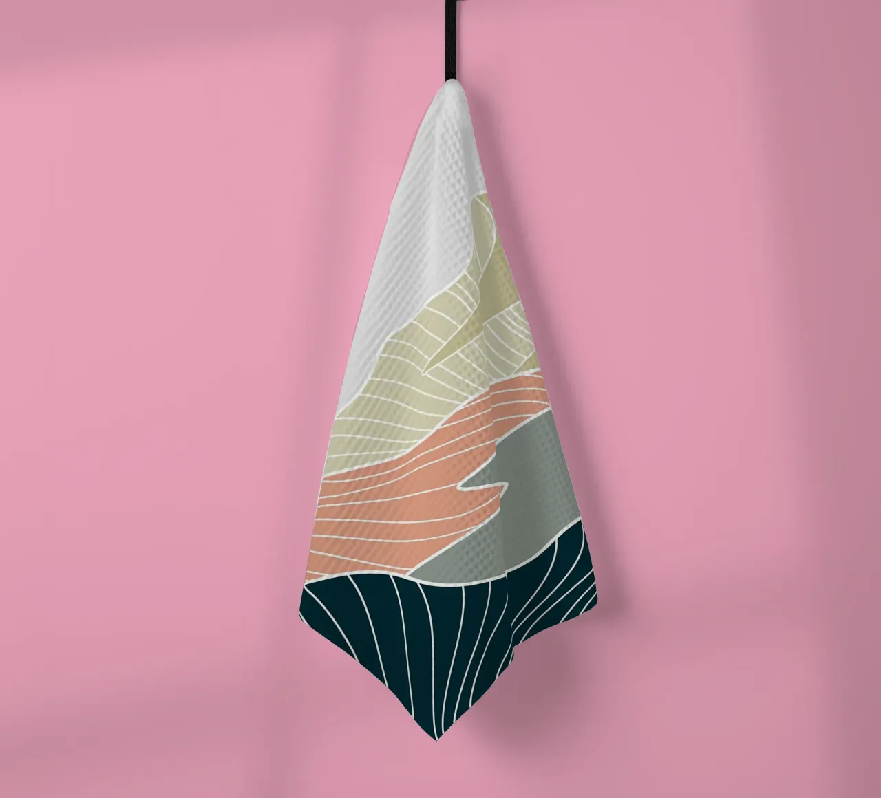 Abstract Mountain tea towel by MountainMinimalist