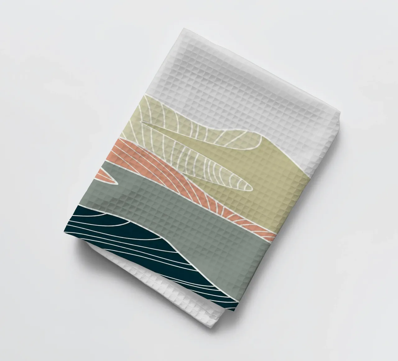 Abstract Mountain tea towel by MountainMinimalist