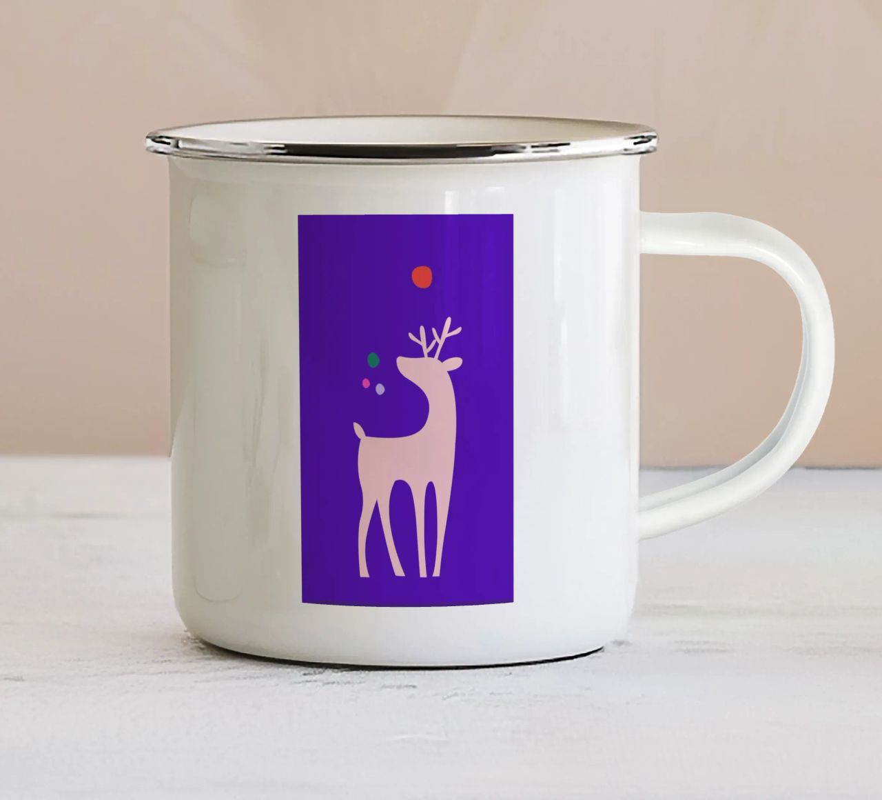 Rudolph Searching His Nose tazza in smalto da Kubistika